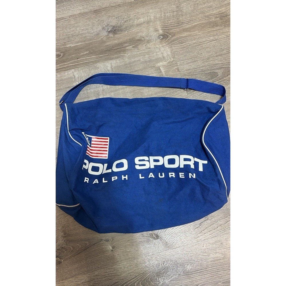 Polo Ralph Lauren Sport Duffle Bag Red and Blue Vintage 90's - Y2K